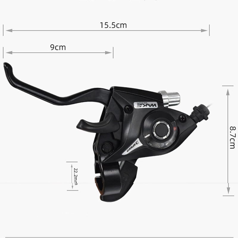 Libereco Bike Shifter and Brake 21 Speed (Left 3 Speed and Right 7 Speed) Bicycle Shifter Lever with Shifter and Brake Cable Housing and End Cup for Mountain Bike, City Bike, Folding Bike - Image 4